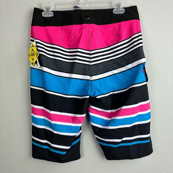 Quiksilver You Know This Men’s 29 Board Shorts Stretch Stripes - Picture 8 of 8